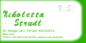 nikoletta strudl business card